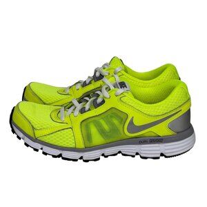 Nike Dual Fusion Shoes Youth Size 6.5Y Neon Yellow Running Sneakers Athletic Gym